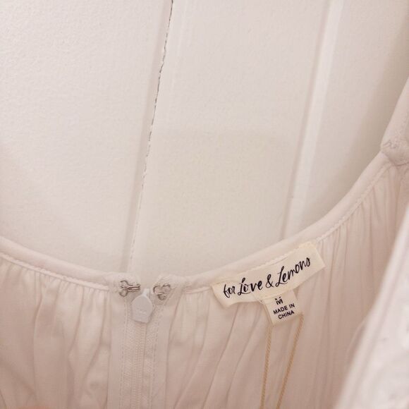 For Love and Lemons Jackson Mini Dress White Size Medium - Picture 4 of 12